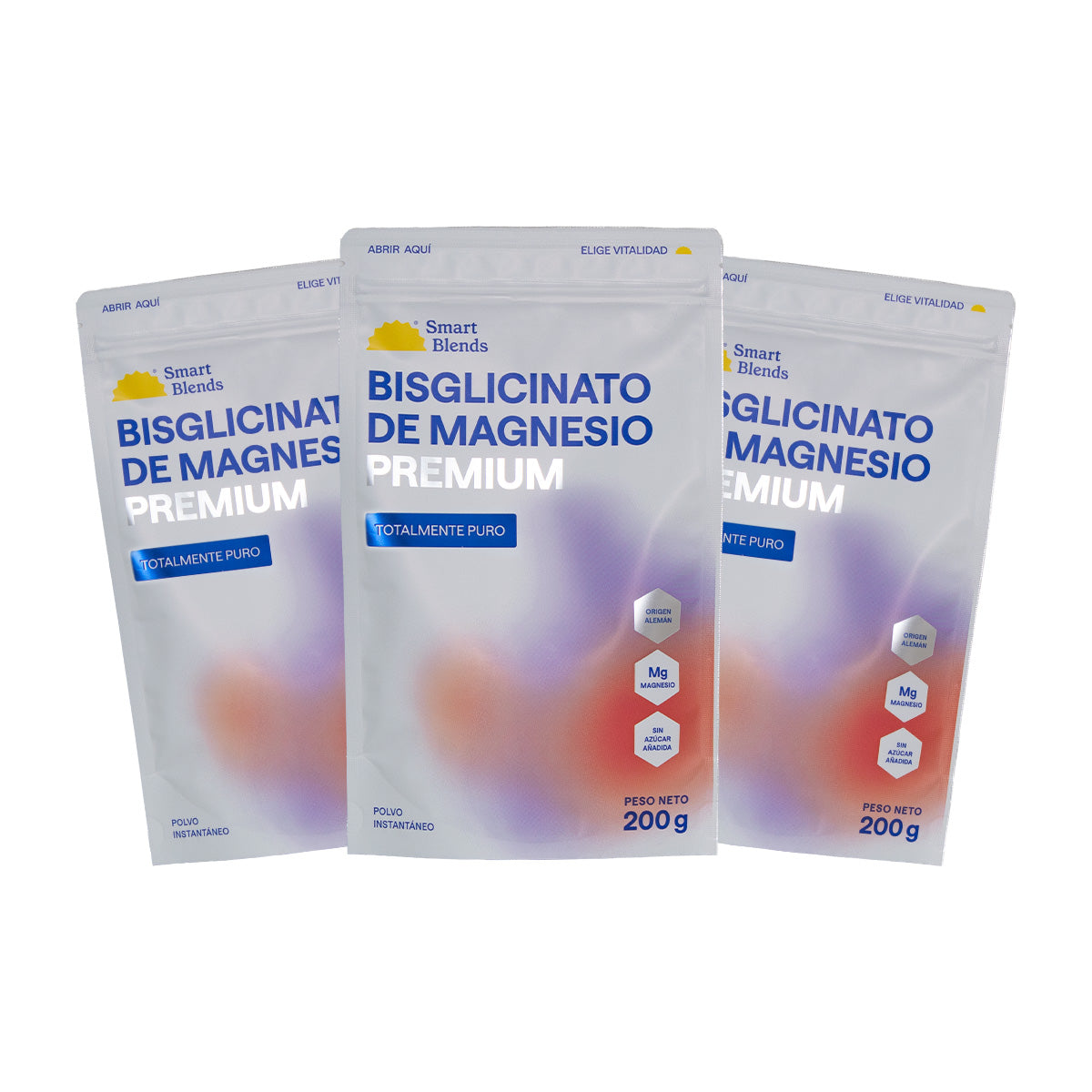 Pack Bisglicinato De Magnesio Premium 200g