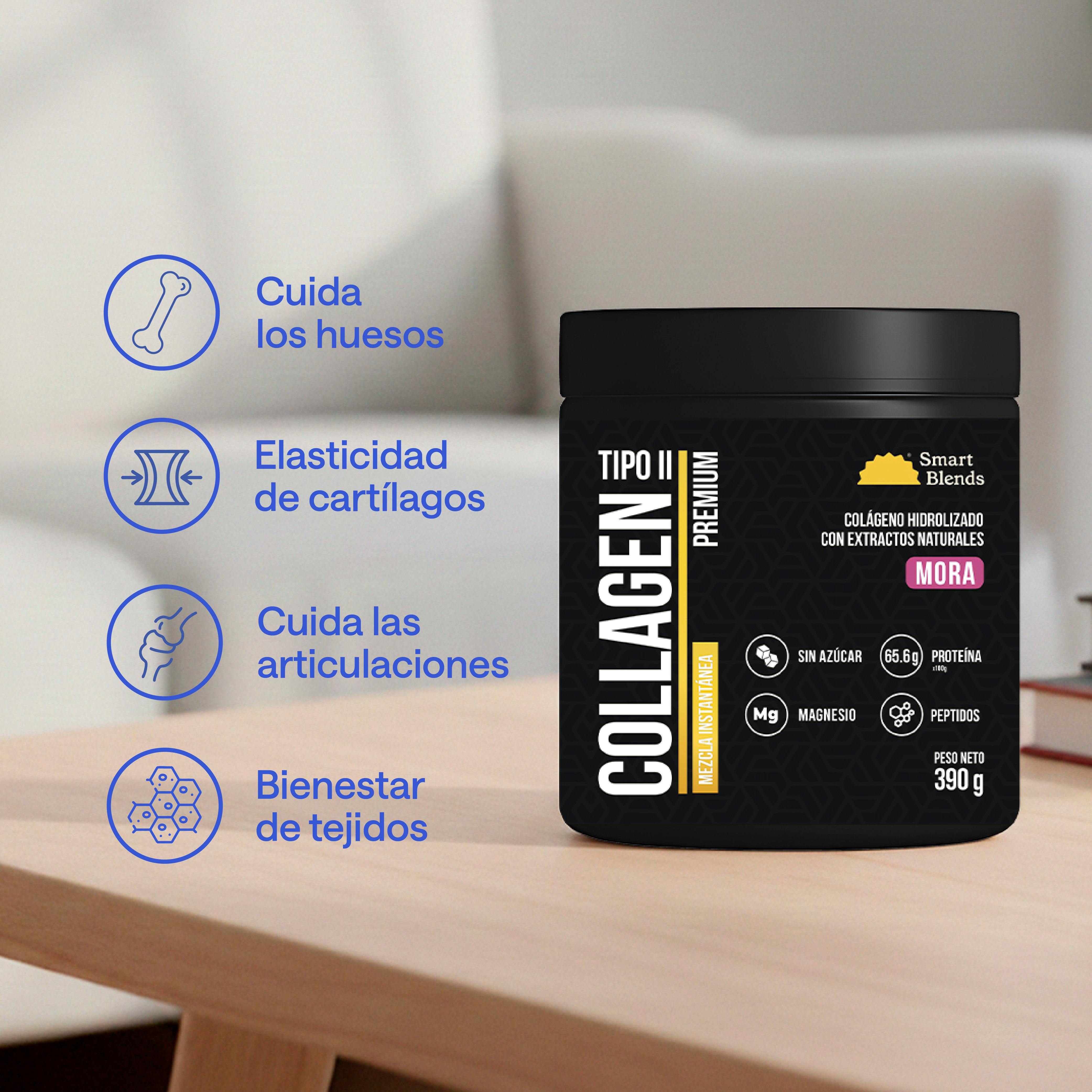 Colageno Hidrolizado Tipo 2 Premium Mora 390g
