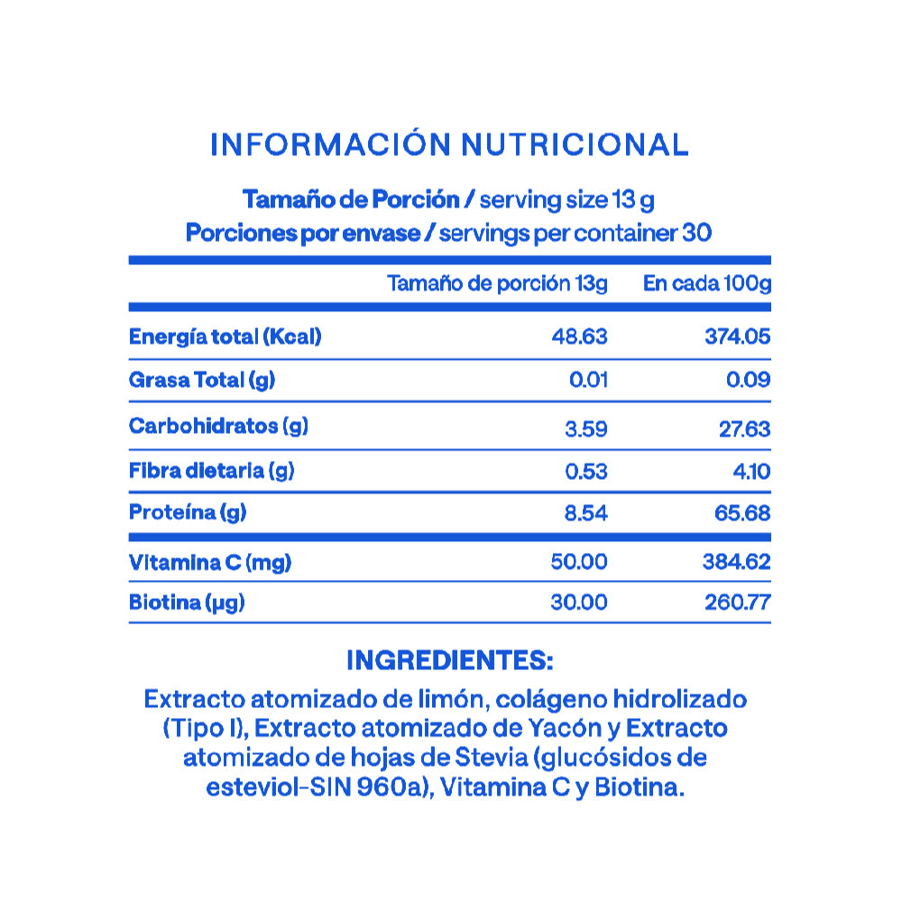Colageno Hidrolizado Tipo 1 Premium Limon 390g