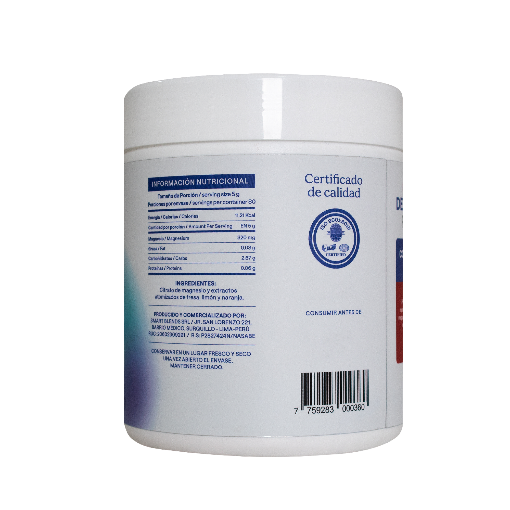 Citrato Magnesio Fresa, Limón Y Naranja 400g