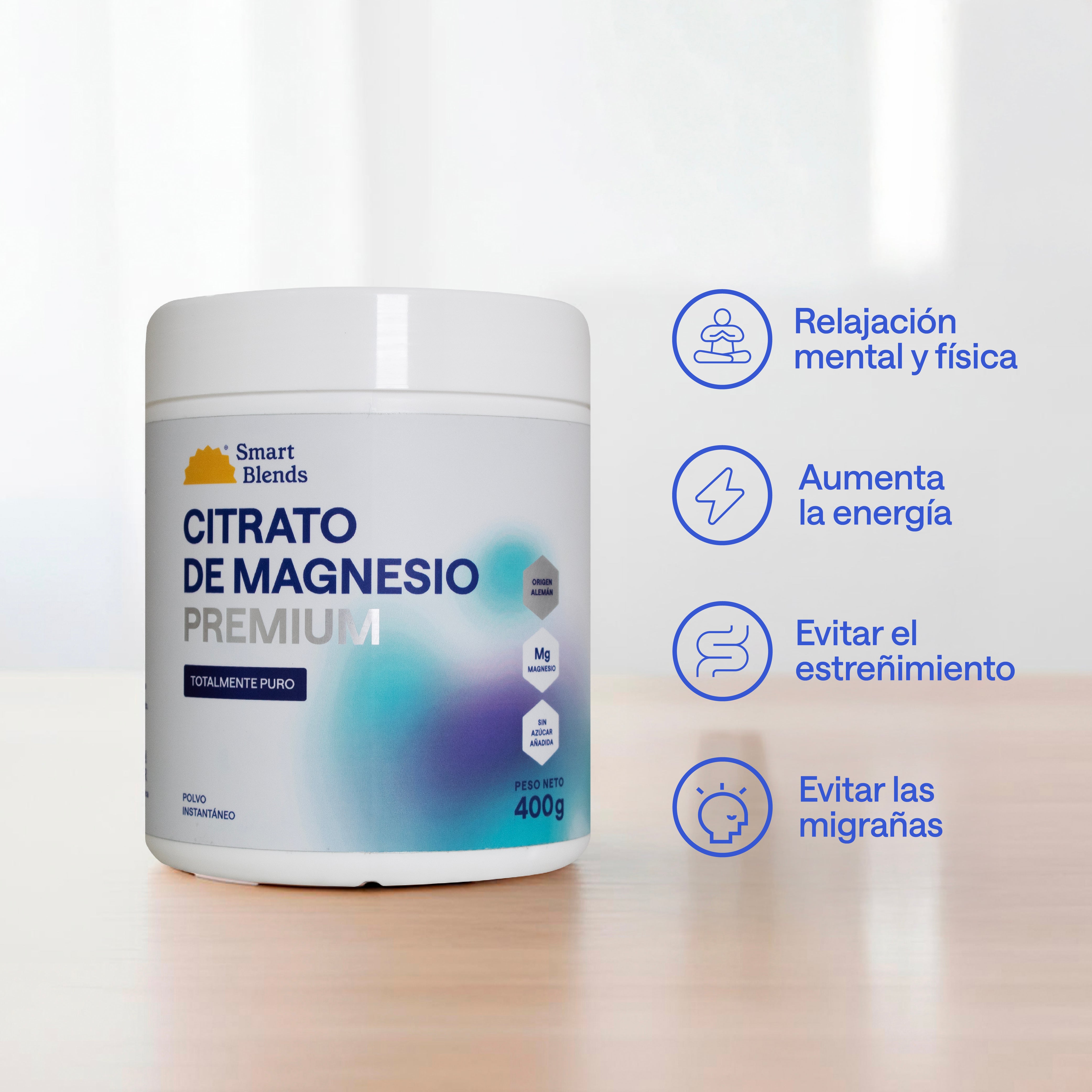 Citrato de Magnesio En Polvo Premium 400g