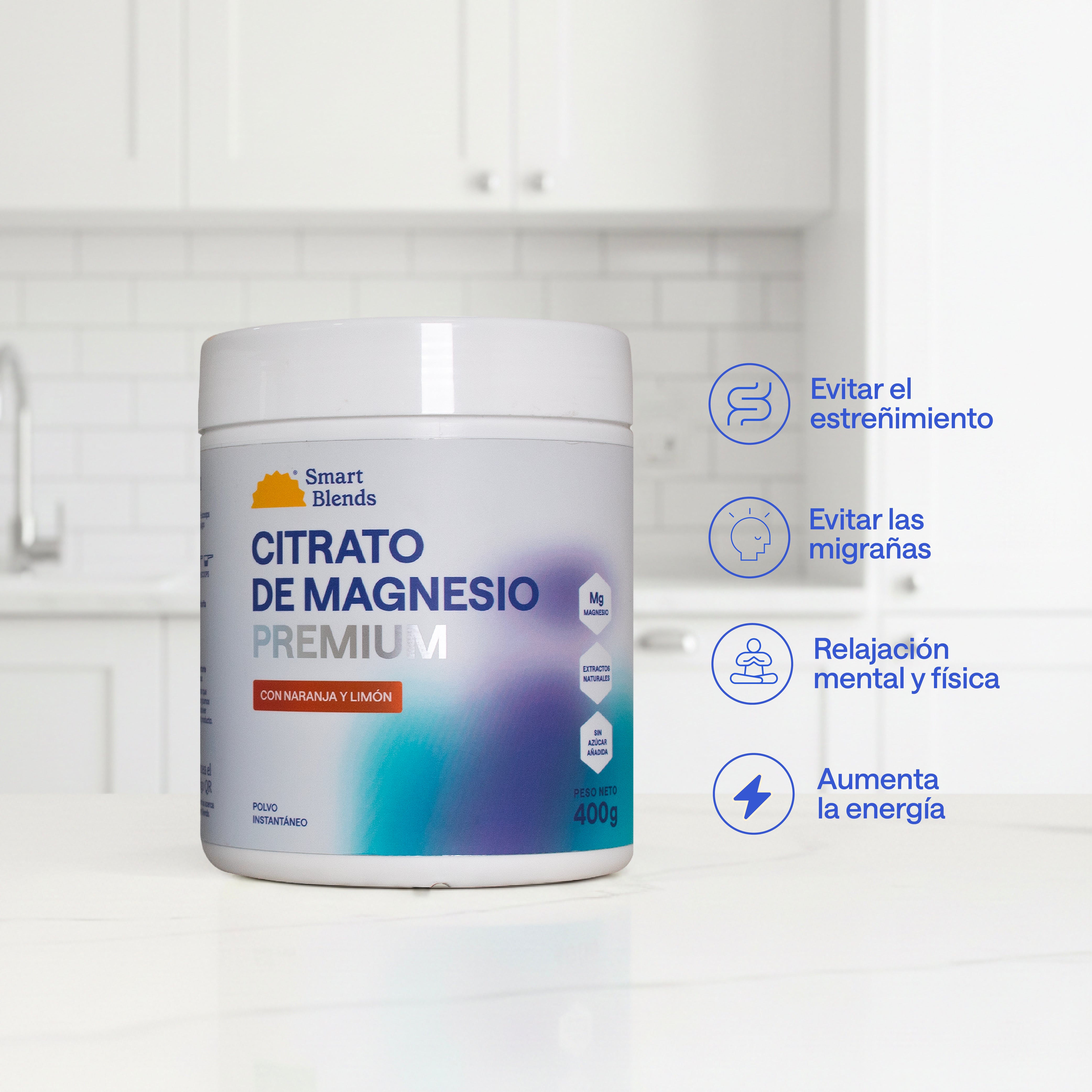 Citrato Magnesio Con Naranja Y Limón 400g