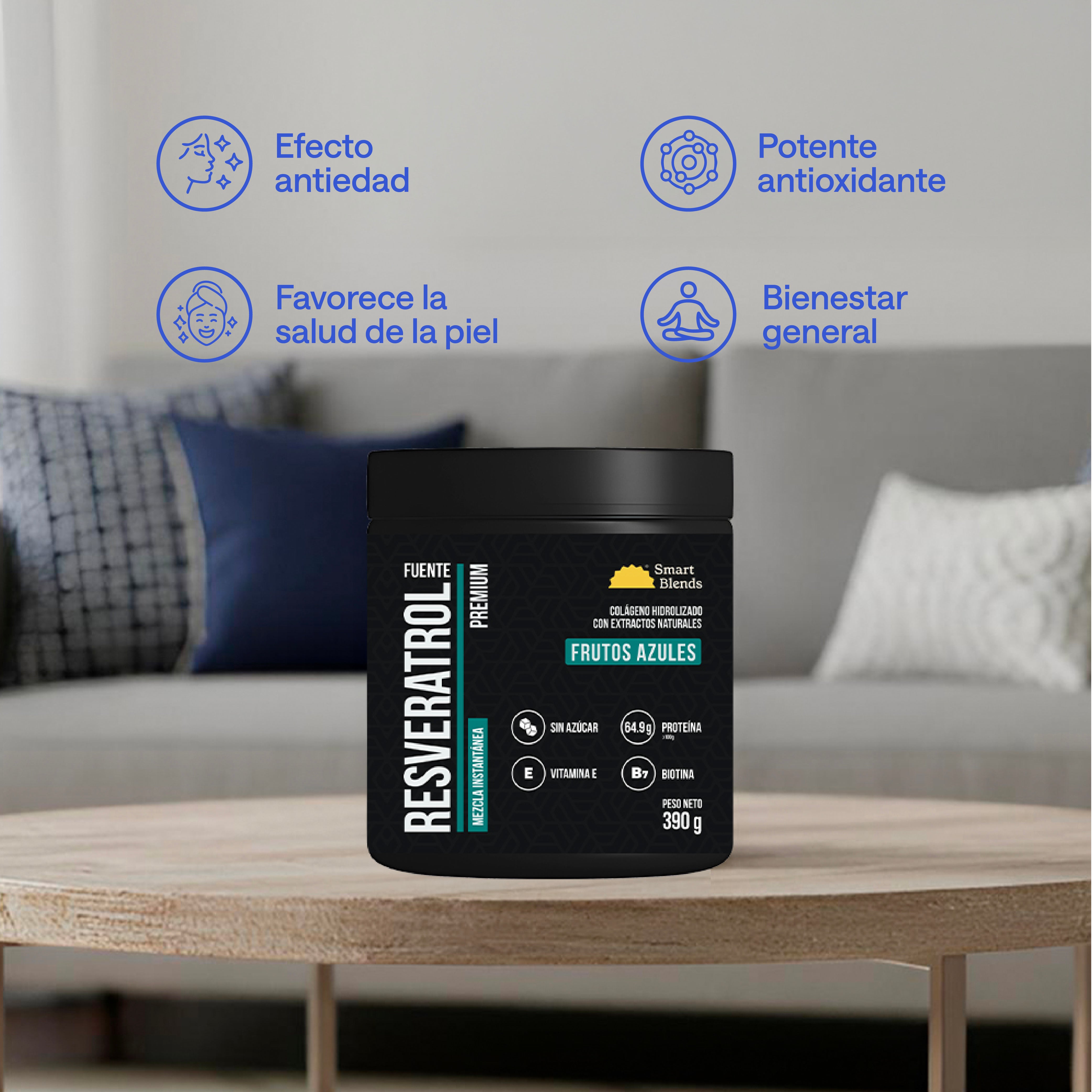 Resveratrol Premium Frutos Azules 390g